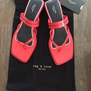 NIB rag & bone fiery red sandals